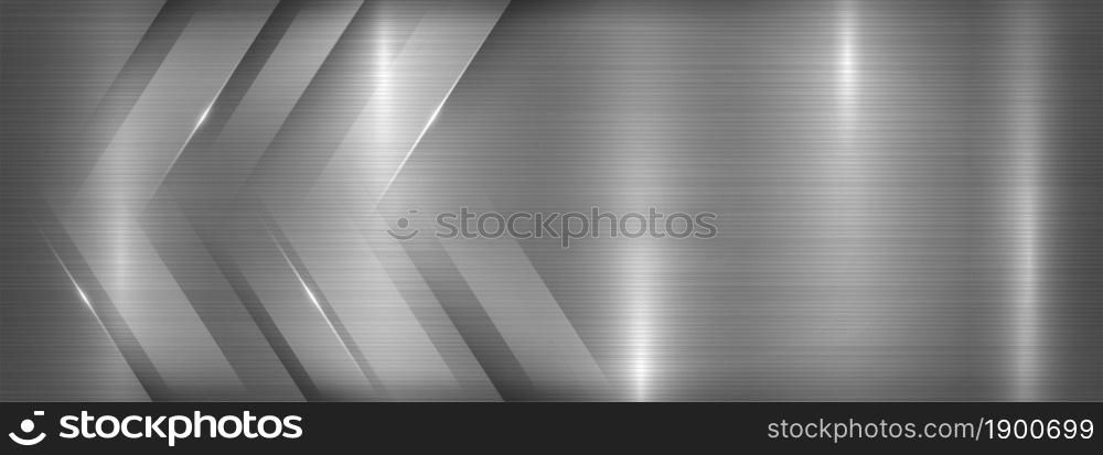 Abstract Brush Metallic Background with Shinny Lines Combination. Graphic Design Element.