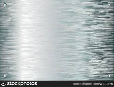 Abstract brushed silver background with cross screw and reflection