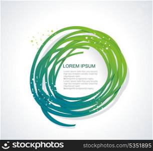 Abstract bubble from a ribbon, vector illustration.