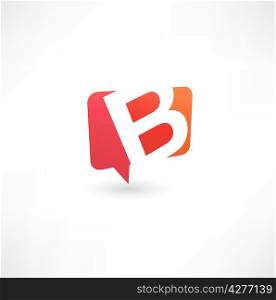 Abstract bubble icon based on the letter B