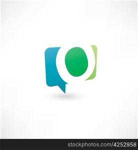Abstract bubble icon based on the letter O