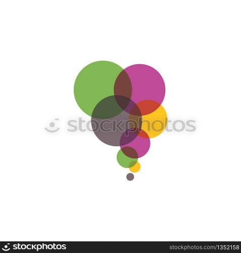 Abstract Bubbles vector symbol icon illustration design