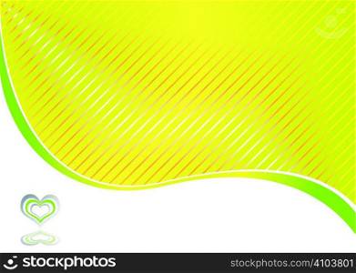 Abstract business background in green and white with heart logo