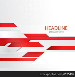 Abstract business background. Template brochure design. Vector abstract business background with lines. Template brochure design. Technology lines. Red Modern lines design