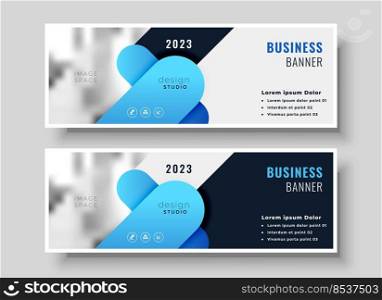 abstract business banner design set