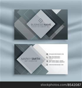 abstract business card design with geometric shapes