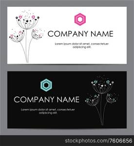 Abstract Business Card with Flower Pattern. Vector Illustration EPS10. Abstract Business Card with Flower Pattern. Vector Illustration