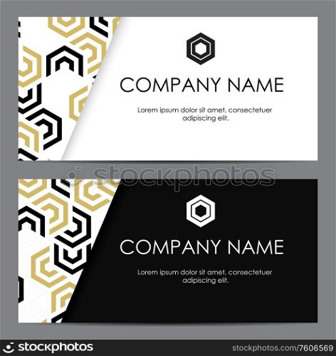 Abstract Business Card with Geometric Pattern. Vector Illustration EPS10. Abstract Business Card with Geometric Pattern. Vector Illustration
