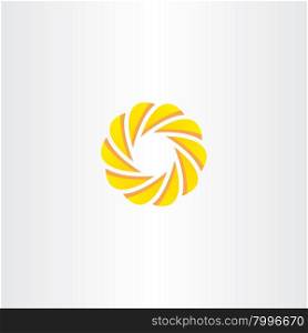 abstract business circle element logo yellow icon vector symbol