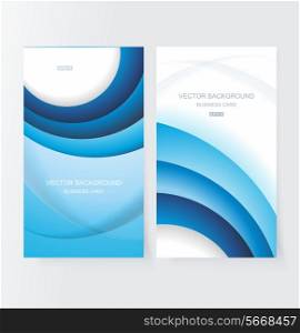 Abstract business cool blue banner set, vector