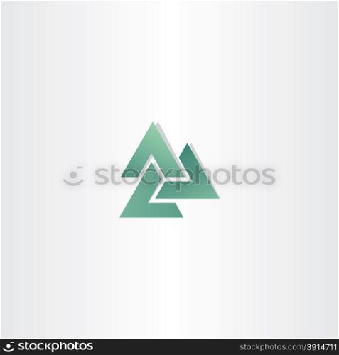 abstract business green triangle logo element symbol