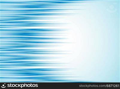 Abstract business horizontal striped blue line motion texture with copy space. Vector illustration background
