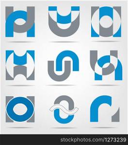 Abstract business icon collection for creative design. Abstract business icon collection