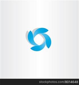 abstract business logo blue tech vector icon symbol design