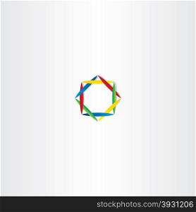 abstract business logo square circle colorful vector design