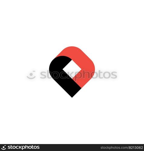 abstract business logo square icon design