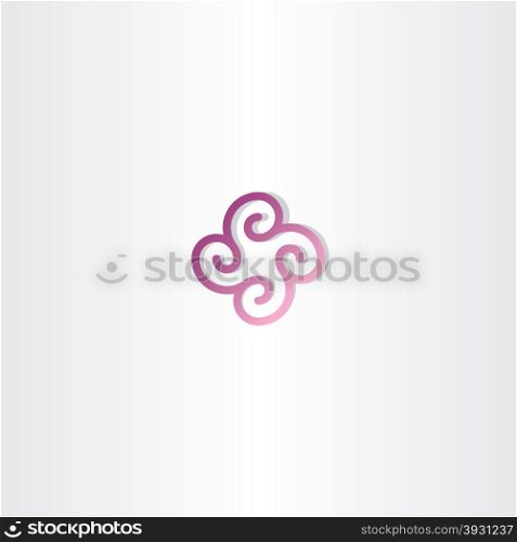 abstract business purple spiral square logo design
