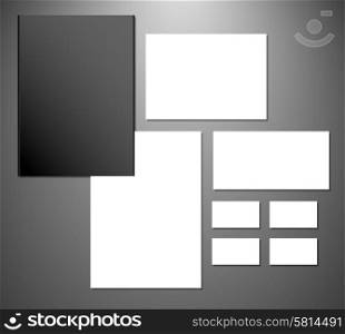 Abstract business set. Corporate identity templates blank, business cards, badge, envelope