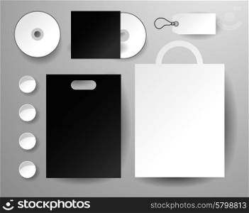 Abstract business set. Corporate identity templates, disk, package
