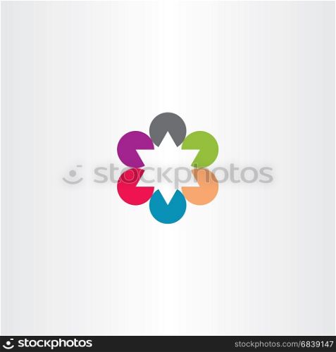 abstract business star logo icon design