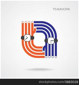Abstract business technology spiral shape vector design template.Support and help concept,teamwork hands concept,handshake concept .vector illustration