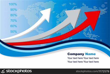Abstract business theme width arrows