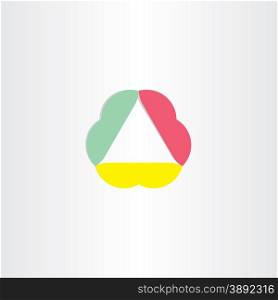 abstract business triangle icon design