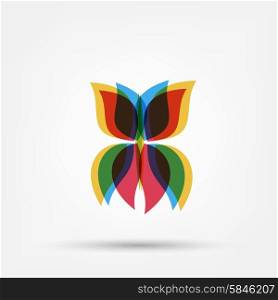 Abstract butterfly shape