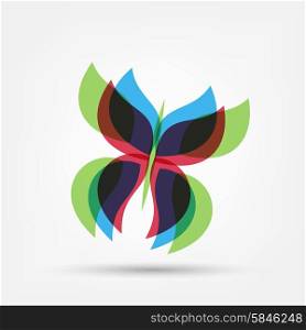 Abstract butterfly shape