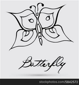 abstract butterfly vector