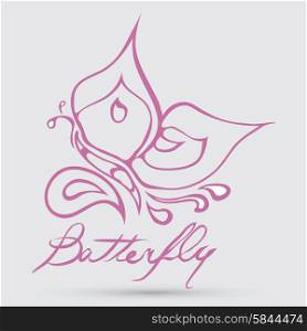 abstract butterfly vector