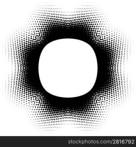 abstract button, vector halftone effect
