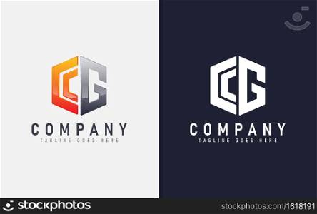 Abstract C and G Geometric Modern Logo Design. Usable For Business, Community, Foundation, Tech, Services Company. Vector Logo Design Illustration. Graphic Design Element.