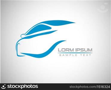 abstract car sport racing logo template vector illustration