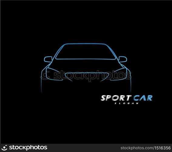 abstract car sport racing vector logo template