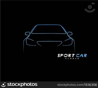 abstract car sport racing vector logo template