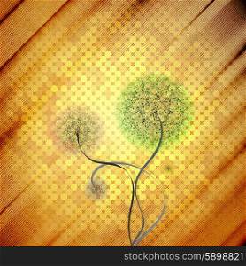 Abstract cardboard texture background with flower vector.. Abstract cardboard texture background with flower vector