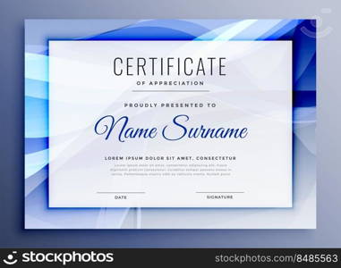 abstract certificate of recognition template design