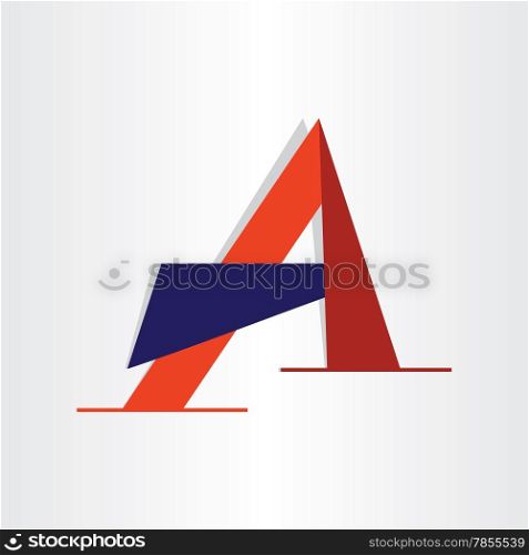 abstract character letter a typography icon design element