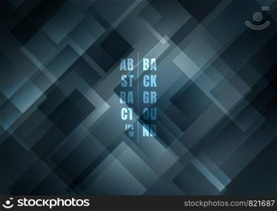 Abstract charcoal gray color squares shape geometric overlapping background. Vector illustration
