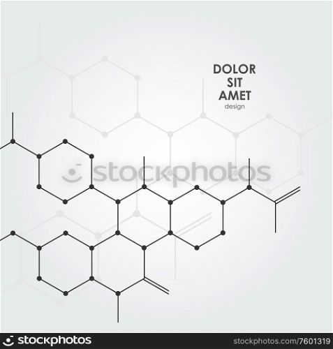 Abstract chemical pattern with hexagon.. Abstract chemical pattern with hexagon