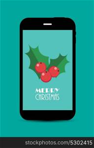Abstract Christmas and New Year Mobile Phone Background. Vector Illustration EPS10. Abstract Christmas and New Year Mobile Phone Background. Vector