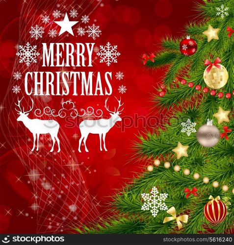 Abstract Christmas Background Vector Illustration. EPS 10