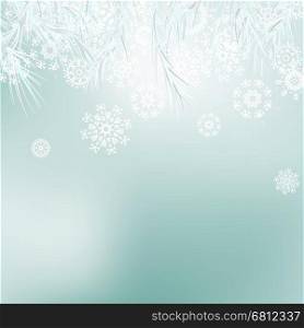 Abstract Christmas background with snowflakes. + EPS8 vector file