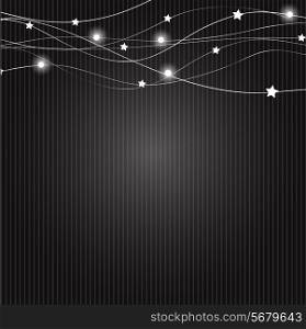 Abstract Christmas Black Background Vector Illustration. EPS10