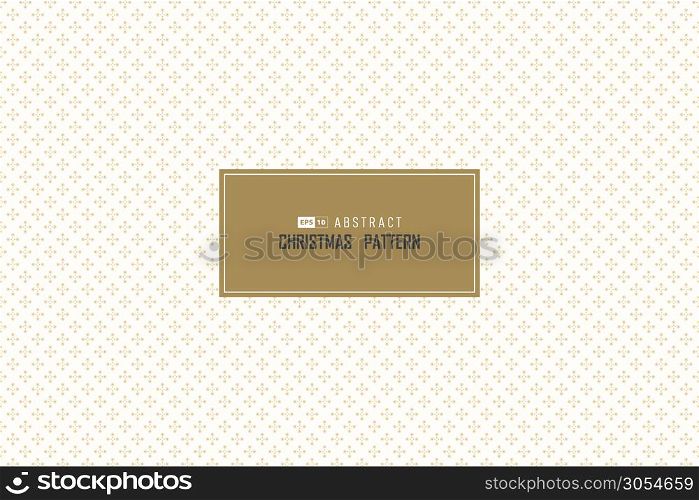 Abstract Christmas falling snow pattern in golden seamless design minimal decoration background. Use for poster, ad, artwork, template design. illustration vector eps10