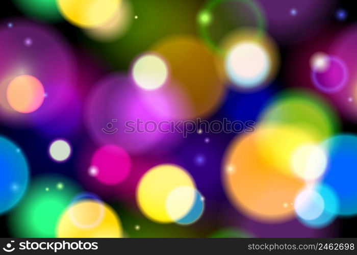 Abstract Christmas Lights Seamless background Vector Illustration