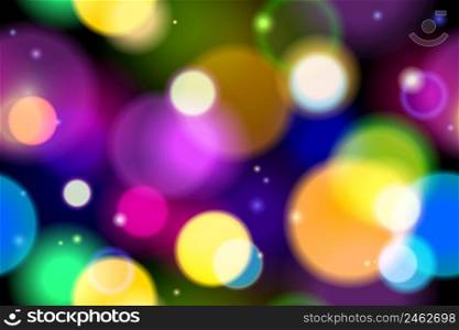 Abstract Christmas Lights Seamless background Vector Illustration