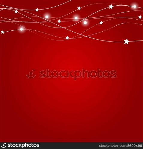 Abstract christmas red background vector illustration