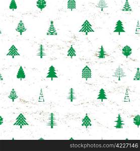 abstract christmas tree pattern over grunge background